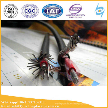 Одиночная фаза 10мм2 изолированный PVC концентрический Алюминиевый Электрический кабель
